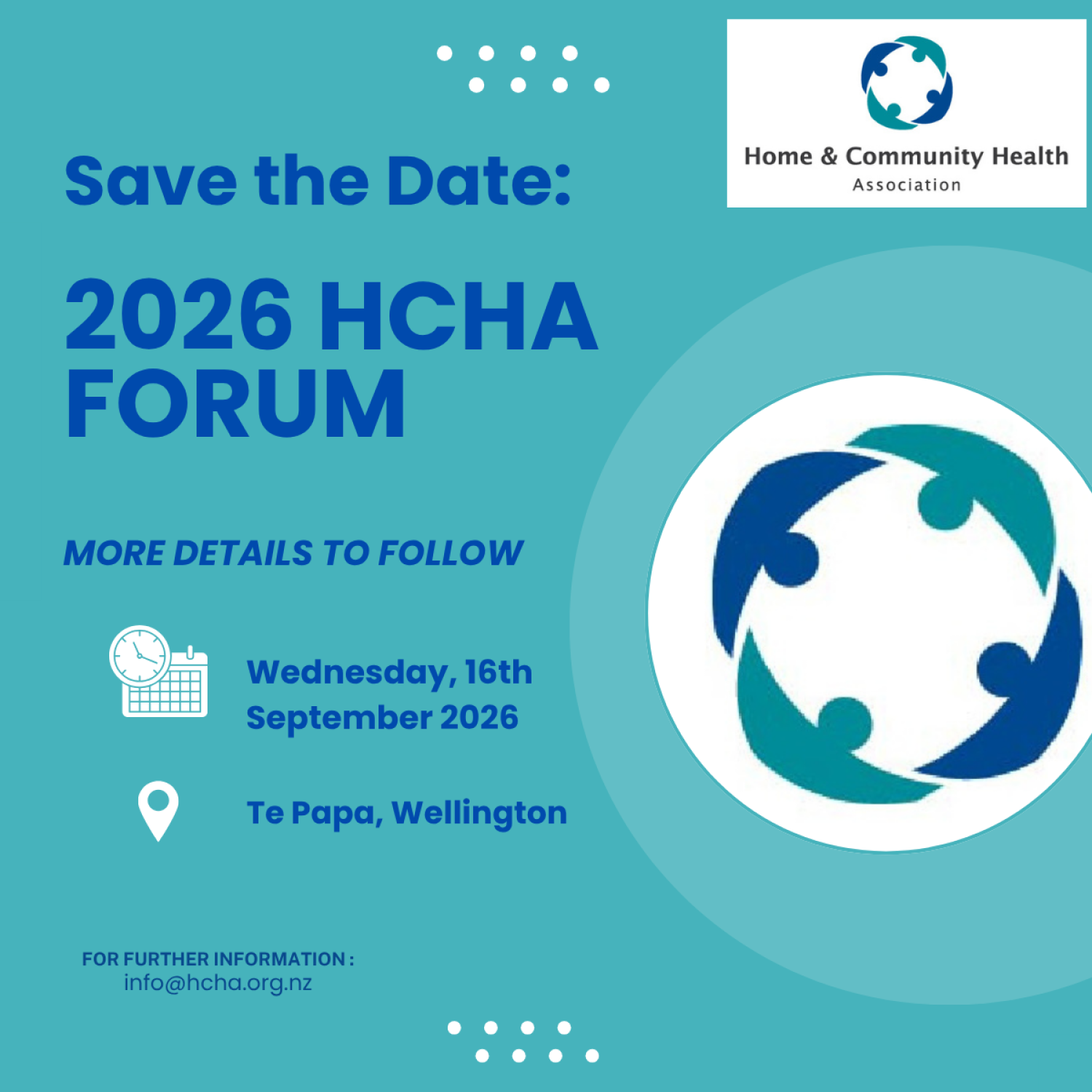 Save the Date - HCHA Forum 16th September 2026