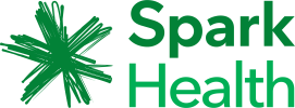 Spark Health Logo Stacked Both Greens RGB 002